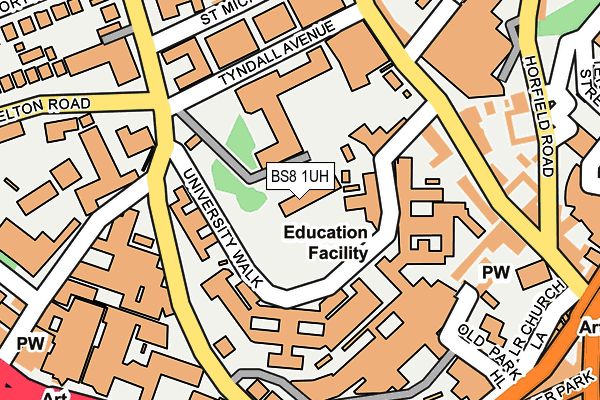 BS8 1UH map - OS OpenMap – Local (Ordnance Survey) BS8 1UH map - OS OpenMap – Local (Ordnance Survey)