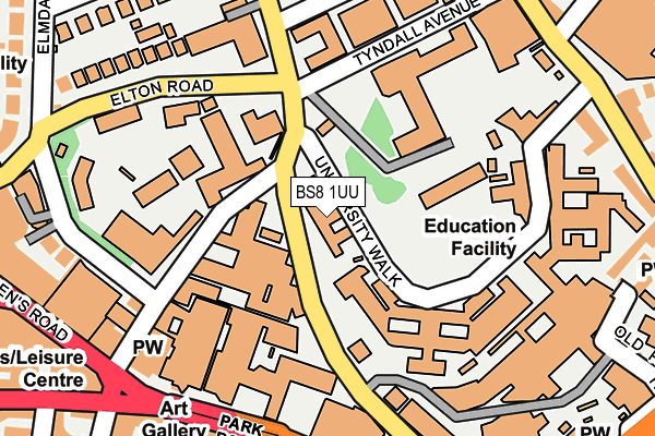 BS8 1UU map - OS OpenMap – Local (Ordnance Survey) BS8 1UU map - OS OpenMap – Local (Ordnance Survey)