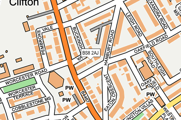 BS8 2AJ map - OS OpenMap – Local (Ordnance Survey) BS8 2AJ map - OS OpenMap – Local (Ordnance Survey)