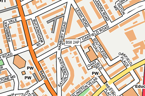 BS8 2AP map - OS OpenMap – Local (Ordnance Survey) BS8 2AP map - OS OpenMap – Local (Ordnance Survey)