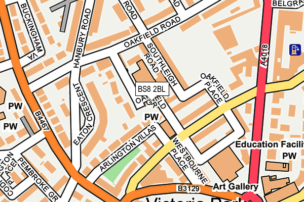 BS8 2BL map - OS OpenMap – Local (Ordnance Survey) BS8 2BL map - OS OpenMap – Local (Ordnance Survey)