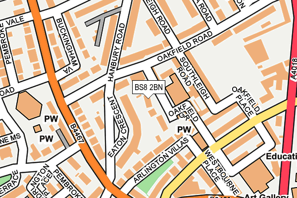 BS8 2BN map - OS OpenMap – Local (Ordnance Survey) BS8 2BN map - OS OpenMap – Local (Ordnance Survey)