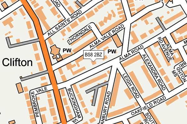BS8 2BZ map - OS OpenMap – Local (Ordnance Survey) BS8 2BZ map - OS OpenMap – Local (Ordnance Survey)