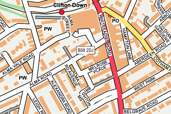 BS8 2DJ map - OS OpenMap – Local (Ordnance Survey) BS8 2DJ map - OS OpenMap – Local (Ordnance Survey)