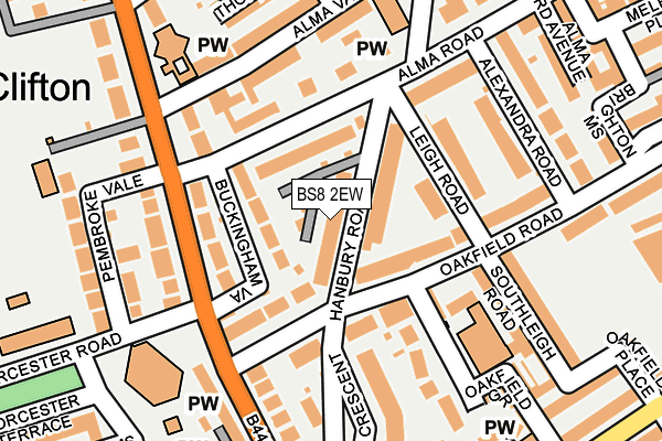 BS8 2EW map - OS OpenMap – Local (Ordnance Survey) BS8 2EW map - OS OpenMap – Local (Ordnance Survey)