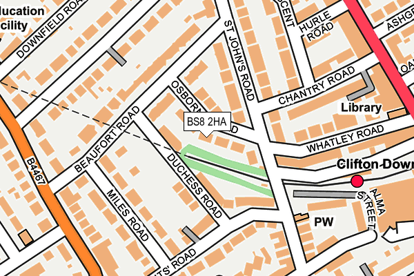 BS8 2HA map - OS OpenMap – Local (Ordnance Survey) BS8 2HA map - OS OpenMap – Local (Ordnance Survey)