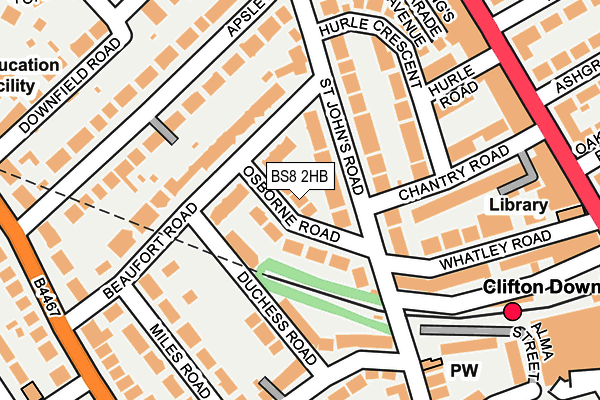 BS8 2HB map - OS OpenMap – Local (Ordnance Survey) BS8 2HB map - OS OpenMap – Local (Ordnance Survey)