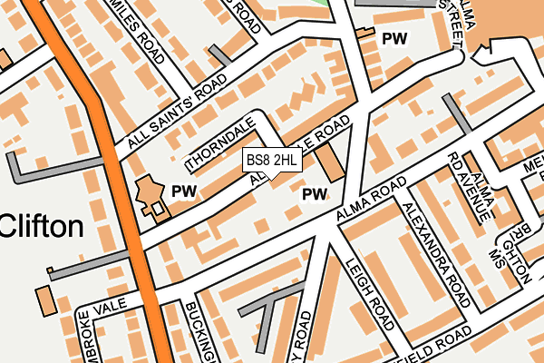 BS8 2HL map - OS OpenMap – Local (Ordnance Survey)