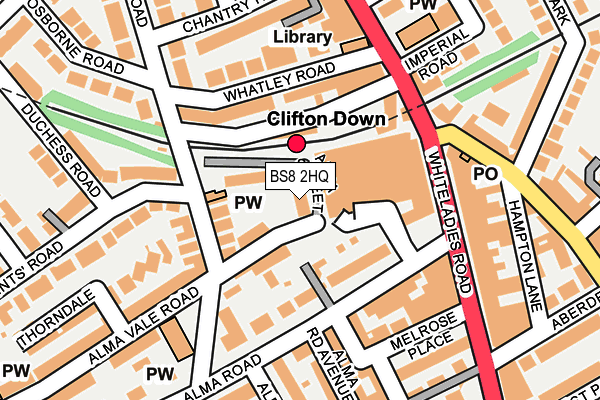 BS8 2HQ map - OS OpenMap – Local (Ordnance Survey) BS8 2HQ map - OS OpenMap – Local (Ordnance Survey)