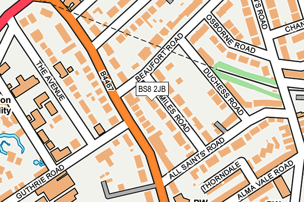BS8 2JB map - OS OpenMap – Local (Ordnance Survey) BS8 2JB map - OS OpenMap – Local (Ordnance Survey)
