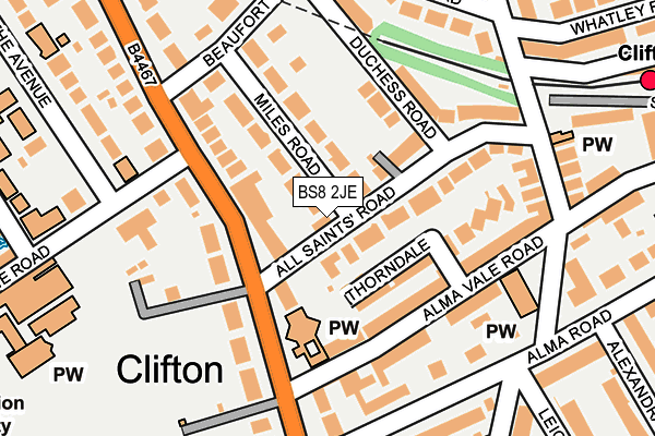 BS8 2JE map - OS OpenMap – Local (Ordnance Survey) BS8 2JE map - OS OpenMap – Local (Ordnance Survey)