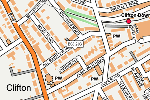 BS8 2JG map - OS OpenMap – Local (Ordnance Survey) BS8 2JG map - OS OpenMap – Local (Ordnance Survey)