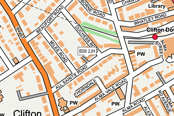 BS8 2JH map - OS OpenMap – Local (Ordnance Survey) BS8 2JH map - OS OpenMap – Local (Ordnance Survey)
