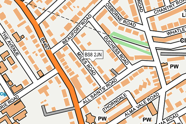 BS8 2JN map - OS OpenMap – Local (Ordnance Survey) BS8 2JN map - OS OpenMap – Local (Ordnance Survey)