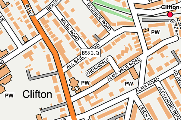 BS8 2JQ map - OS OpenMap – Local (Ordnance Survey) BS8 2JQ map - OS OpenMap – Local (Ordnance Survey)