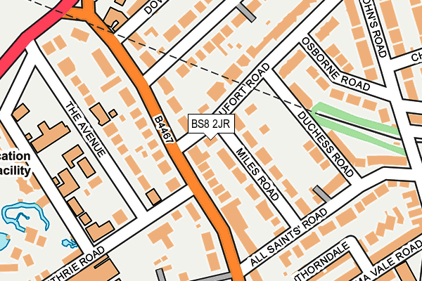 BS8 2JR map - OS OpenMap – Local (Ordnance Survey) BS8 2JR map - OS OpenMap – Local (Ordnance Survey)