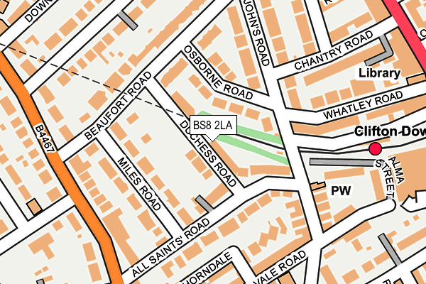 BS8 2LA map - OS OpenMap – Local (Ordnance Survey) BS8 2LA map - OS OpenMap – Local (Ordnance Survey)