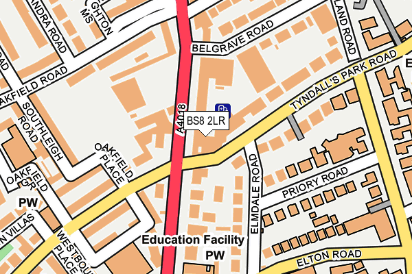 BS8 2LR map - OS OpenMap – Local (Ordnance Survey) BS8 2LR map - OS OpenMap – Local (Ordnance Survey)