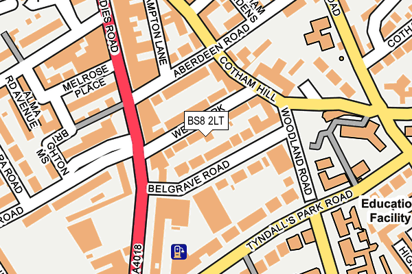 BS8 2LT map - OS OpenMap – Local (Ordnance Survey) BS8 2LT map - OS OpenMap – Local (Ordnance Survey)