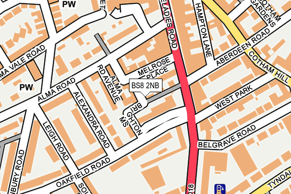 BS8 2NB map - OS OpenMap – Local (Ordnance Survey) BS8 2NB map - OS OpenMap – Local (Ordnance Survey)
