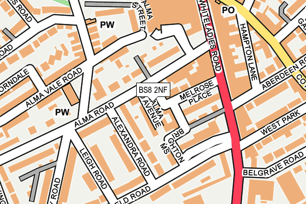 BS8 2NF map - OS OpenMap – Local (Ordnance Survey) BS8 2NF map - OS OpenMap – Local (Ordnance Survey)