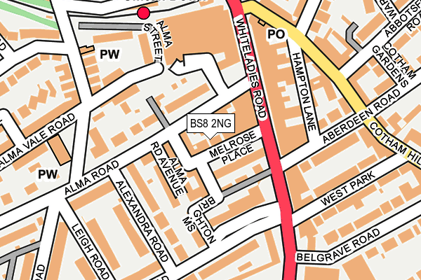 BS8 2NG map - OS OpenMap – Local (Ordnance Survey) BS8 2NG map - OS OpenMap – Local (Ordnance Survey)