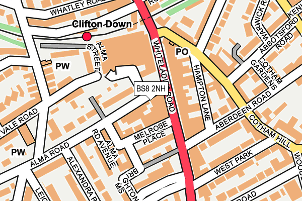 BS8 2NH map - OS OpenMap – Local (Ordnance Survey) BS8 2NH map - OS OpenMap – Local (Ordnance Survey)