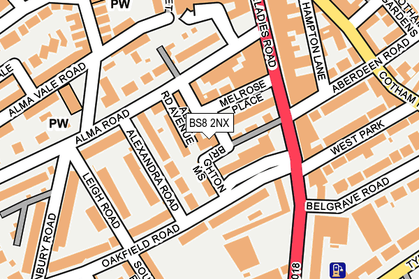 BS8 2NX map - OS OpenMap – Local (Ordnance Survey) BS8 2NX map - OS OpenMap – Local (Ordnance Survey)