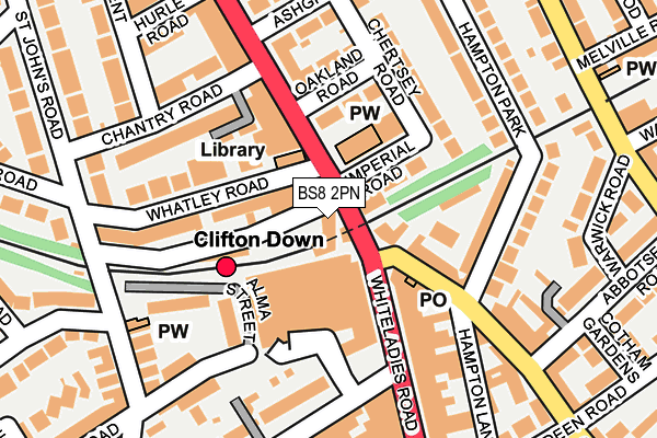 BS8 2PN map - OS OpenMap – Local (Ordnance Survey) BS8 2PN map - OS OpenMap – Local (Ordnance Survey)