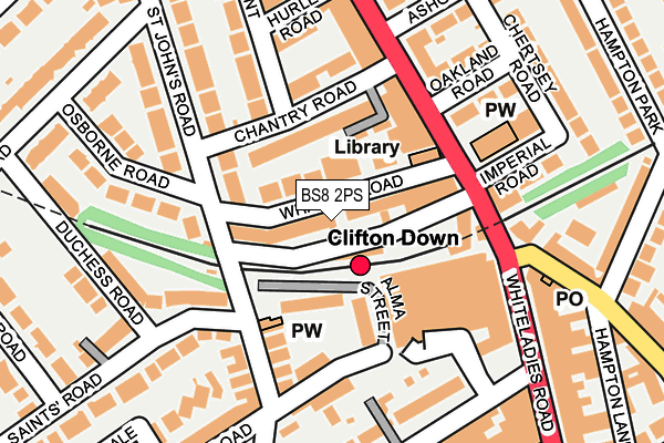 BS8 2PS map - OS OpenMap – Local (Ordnance Survey) BS8 2PS map - OS OpenMap – Local (Ordnance Survey)
