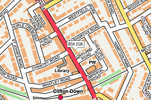 BS8 2QB map - OS OpenMap – Local (Ordnance Survey) BS8 2QB map - OS OpenMap – Local (Ordnance Survey)