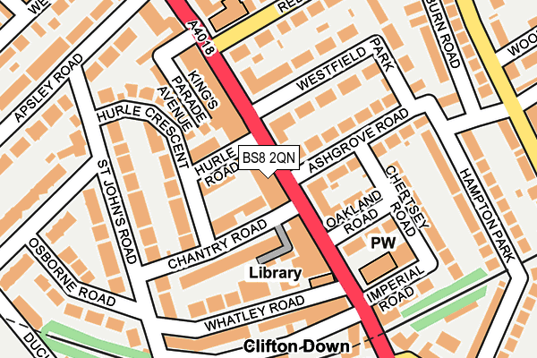 BS8 2QN map - OS OpenMap – Local (Ordnance Survey) BS8 2QN map - OS OpenMap – Local (Ordnance Survey)