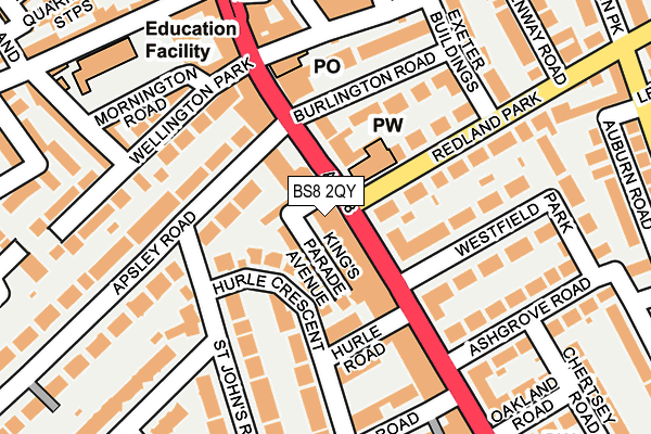 BS8 2QY map - OS OpenMap – Local (Ordnance Survey) BS8 2QY map - OS OpenMap – Local (Ordnance Survey)