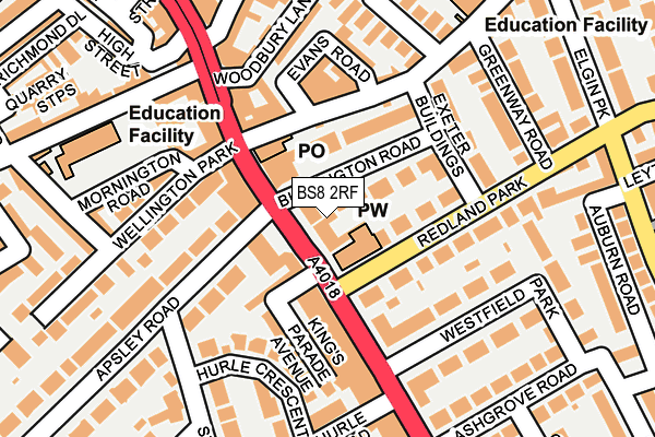 BS8 2RF map - OS OpenMap – Local (Ordnance Survey) BS8 2RF map - OS OpenMap – Local (Ordnance Survey)