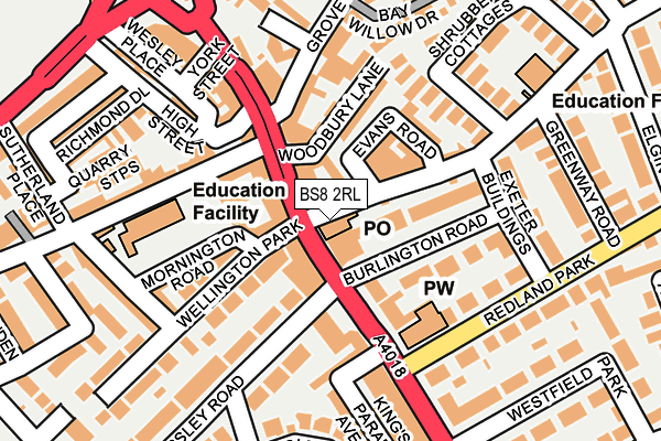 BS8 2RL map - OS OpenMap – Local (Ordnance Survey) BS8 2RL map - OS OpenMap – Local (Ordnance Survey)