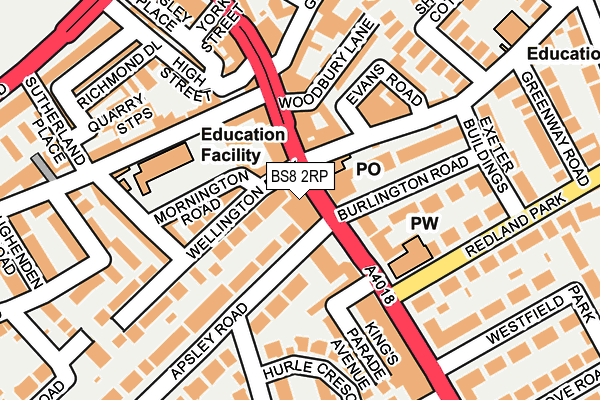 BS8 2RP map - OS OpenMap – Local (Ordnance Survey) BS8 2RP map - OS OpenMap – Local (Ordnance Survey)