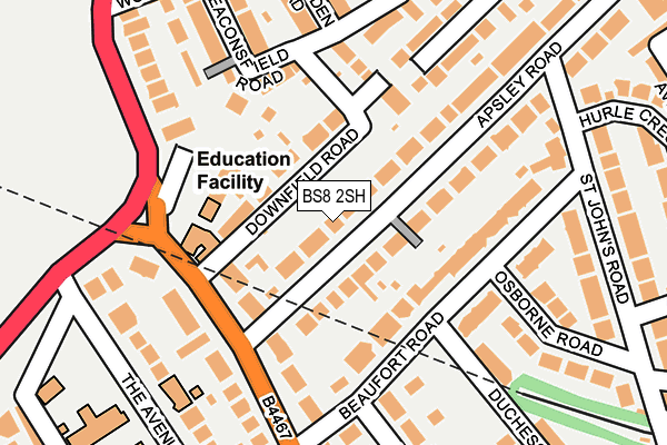 BS8 2SH map - OS OpenMap – Local (Ordnance Survey) BS8 2SH map - OS OpenMap – Local (Ordnance Survey)