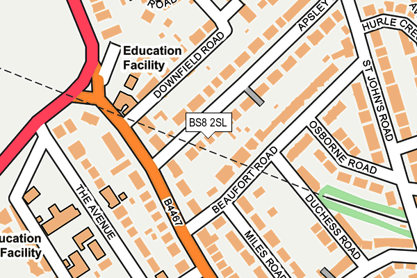 BS8 2SL map - OS OpenMap – Local (Ordnance Survey) BS8 2SL map - OS OpenMap – Local (Ordnance Survey)