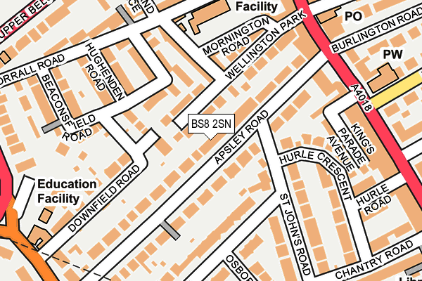BS8 2SN map - OS OpenMap – Local (Ordnance Survey) BS8 2SN map - OS OpenMap – Local (Ordnance Survey)