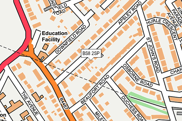 BS8 2SP map - OS OpenMap – Local (Ordnance Survey) BS8 2SP map - OS OpenMap – Local (Ordnance Survey)
