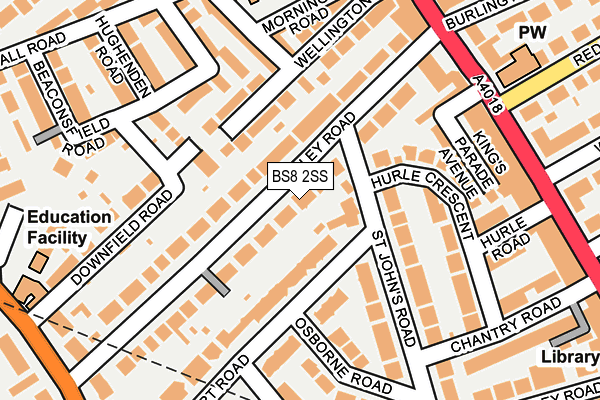 BS8 2SS map - OS OpenMap – Local (Ordnance Survey) BS8 2SS map - OS OpenMap – Local (Ordnance Survey)