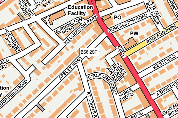 BS8 2ST map - OS OpenMap – Local (Ordnance Survey) BS8 2ST map - OS OpenMap – Local (Ordnance Survey)