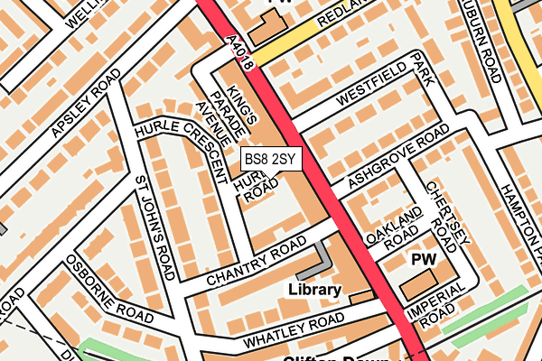 BS8 2SY map - OS OpenMap – Local (Ordnance Survey) BS8 2SY map - OS OpenMap – Local (Ordnance Survey)
