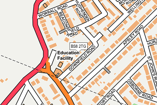 BS8 2TG map - OS OpenMap – Local (Ordnance Survey) BS8 2TG map - OS OpenMap – Local (Ordnance Survey)