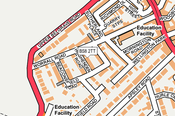 BS8 2TT map - OS OpenMap – Local (Ordnance Survey) BS8 2TT map - OS OpenMap – Local (Ordnance Survey)