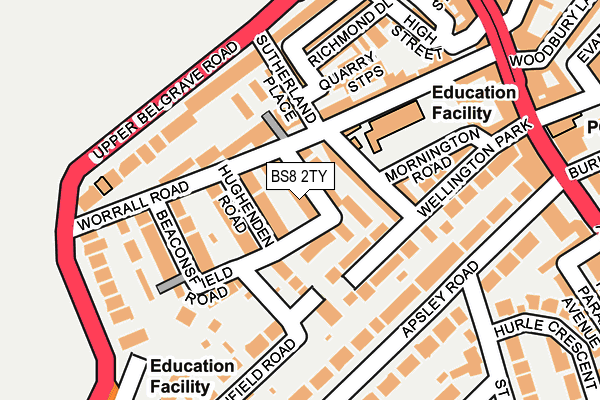 BS8 2TY map - OS OpenMap – Local (Ordnance Survey) BS8 2TY map - OS OpenMap – Local (Ordnance Survey)