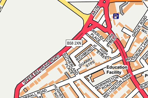 BS8 2XN map - OS OpenMap – Local (Ordnance Survey) BS8 2XN map - OS OpenMap – Local (Ordnance Survey)
