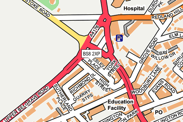 BS8 2XP map - OS OpenMap – Local (Ordnance Survey) BS8 2XP map - OS OpenMap – Local (Ordnance Survey)