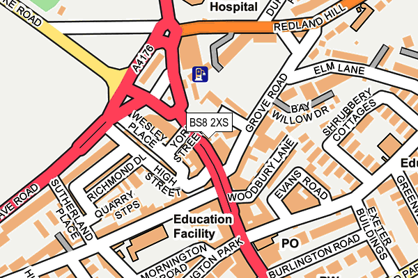 BS8 2XS map - OS OpenMap – Local (Ordnance Survey) BS8 2XS map - OS OpenMap – Local (Ordnance Survey)