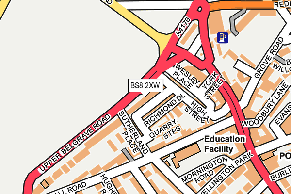 BS8 2XW map - OS OpenMap – Local (Ordnance Survey) BS8 2XW map - OS OpenMap – Local (Ordnance Survey)